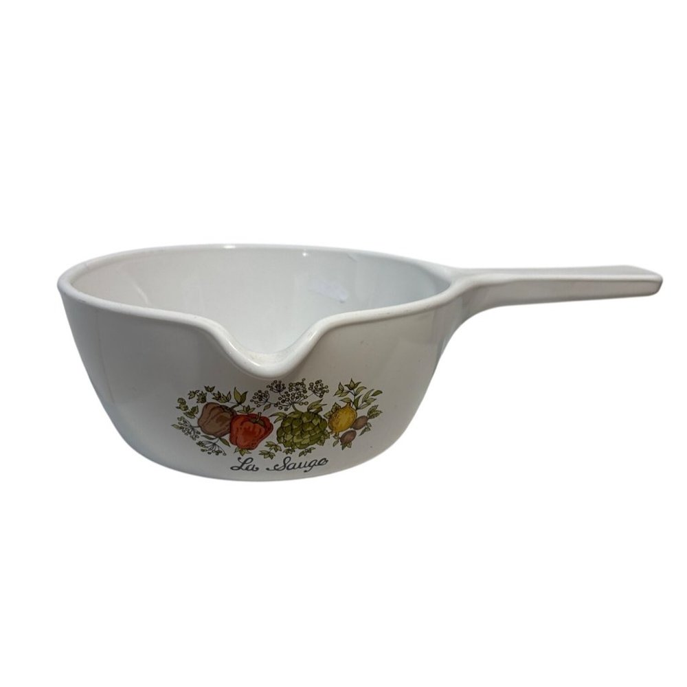 Corning Ware Sauce Pan La Sauge White With Handle USA  P-89-B 2 1/2 Cup